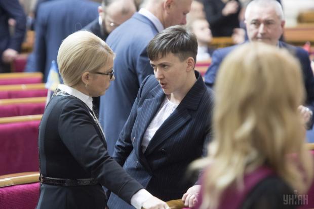 Тимошенко заявила, що вони розстались із Савченко мирно. Фото УНІАН 